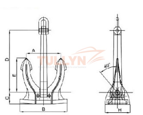 Type M Marine SPEC Anchor Drawing