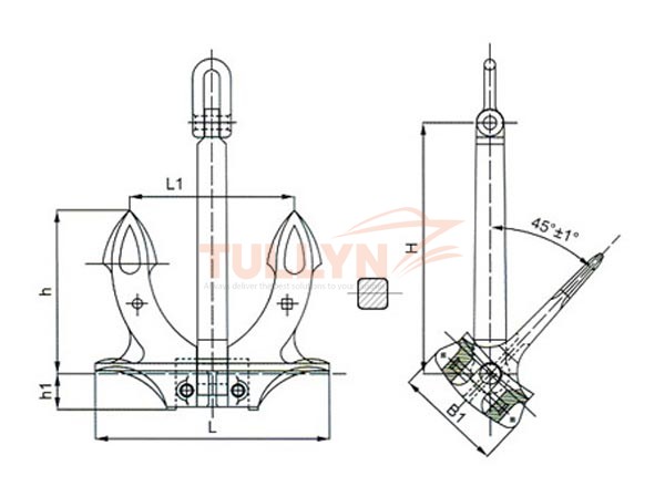 Type A Hall Anchor Drawing