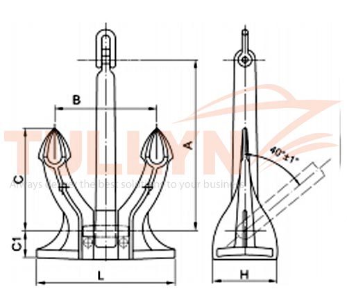 95 Type SPEK Anchor Drawing