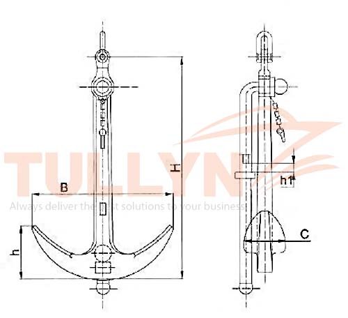 Admiralty Anchor Drawing
