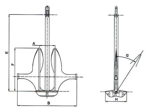 High Holding Power Anchor Matrosov Anchor Drawing