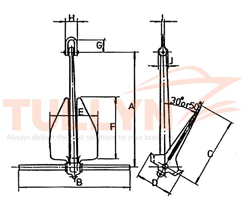 Lightweight Anchor LWT Anchor Drawing