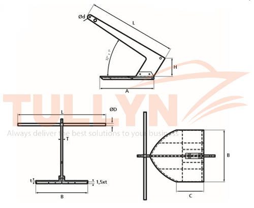 Plough Anchor Drawing