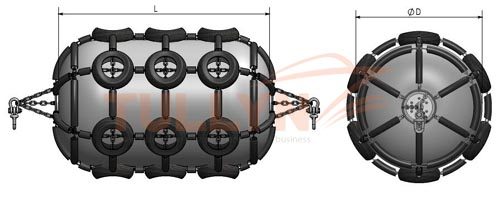 Pneumatic Rubber Fender Drawing