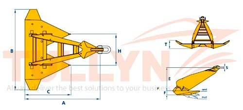 Stevpris mk5 anchor drawing