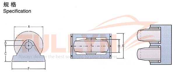 Marine Roller Wheel Rubber Fender Construction