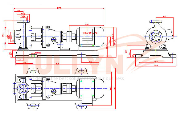 IHF series Fluoro Plastic Acid Resistant Chemical Pump Construction